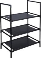 👟 sturdy 3 tier shoe rack – compact shoe organizer for entryway closet or bedroom логотип