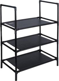 img 4 attached to 👟 Sturdy 3 Tier Shoe Rack – Compact Shoe Organizer for Entryway Closet or Bedroom