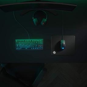 img 3 attached to 🖱️ SteelSeries QcK Gaming Surface - Medium Stitched Edge Cloth - Enhanced Durability - Gaming Sensor Optimization - Black