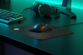 img 2 attached to 🖱️ SteelSeries QcK Gaming Surface - Medium Stitched Edge Cloth - Enhanced Durability - Gaming Sensor Optimization - Black