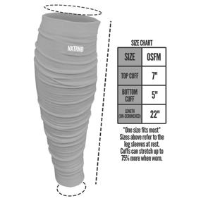 img 2 attached to 🏈 Nxtrnd Football Leg Sleeves: Ultimate Calf Compression for Men & Boys - Light Grey (Sold as a Pair)