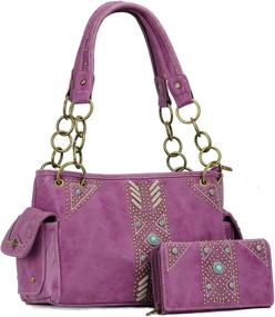 img 4 attached to 👜 Стильные и скрытые: сумки и кошельки Montana West Embroidered MW856G 8085BR для женщин