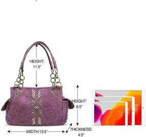 img 2 attached to 👜 Стильные и скрытые: сумки и кошельки Montana West Embroidered MW856G 8085BR для женщин