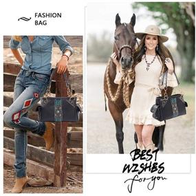 img 3 attached to 👜 Стильные и скрытые: сумки и кошельки Montana West Embroidered MW856G 8085BR для женщин