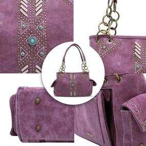 img 1 attached to 👜 Стильные и скрытые: сумки и кошельки Montana West Embroidered MW856G 8085BR для женщин