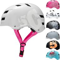 🎲 premium skull-c skateboard & bmx bike helmet: ideal for kids & adults, 6-99 years logo