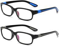 👓 blue light blocking reading glasses - anti-slip, comfortable eyeglasses for men and women | anti uv ray protection | 2 pack logo