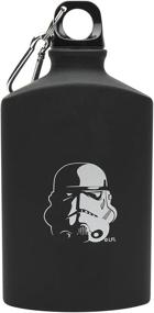 img 3 attached to Zak Designs Star Wars Stormtrooper Aluminum Flask - 18 oz Fluid Capacity in Matte Black Finish with Carabiner Attachment