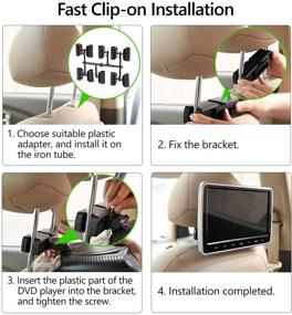 img 1 attached to 📺 Eonon HD Digital Multimedia Monitor - 2021 10.1 Inch Super-Thin Car Headrest DVD Player with HDMI, USB, and Remote Control