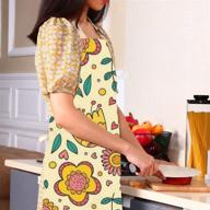 👩 mommy and me matching apron set, 2 pack cotton adjustable apron with pockets for baking, painting logo