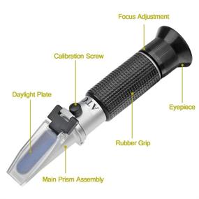 img 3 attached to Brix Refractometer with ATC - Dual Scale for Wine Making, Beer Brewing, and Homebrew Kit: Specific Gravity & Brix Hydrometer