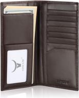 💼 hiscow black bifold wallet with convenient compartments logo