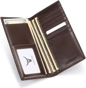 img 2 attached to 💼 HISCOW Black Bifold Wallet with Convenient Compartments