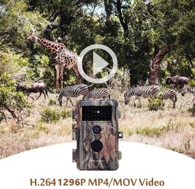 img 1 attached to 📸 Камера высокого разрешения для охоты на игровом трейле: видео HD 1296P, ночное видение, сенсор движения, защита по паролю – идеально подходит для охотников и наблюдателей за дикой природой.