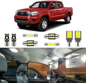 img 4 attached to 🚗 LIGHSTA 7PCS сверхяркий белый LED-комплект салона для автомобиля Toyota Tacoma 2005-2015 + фонари для номерного знака и инструмент для установки: улучшите освещение вашего автомобиля