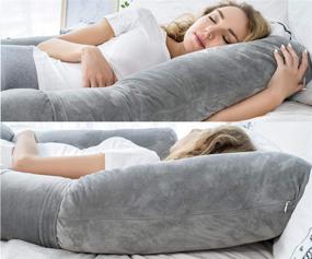 img 1 attached to H-Shaped Pregnancy Pillow with Cover: Ultimate Comfort for Expecting Moms