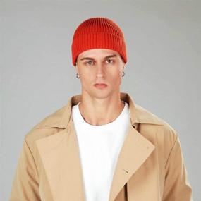 img 1 attached to 🧢 Warm up this winter with ROYBENS 4 Pack of Wool Fisherman Beanies for Men - Knit Short Watch Cap Hats!