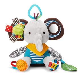img 3 attached to 🐘 Skip Hop Bandana Buddies: Elephant Baby Toy with Teething, Rattle & Multiple Textures