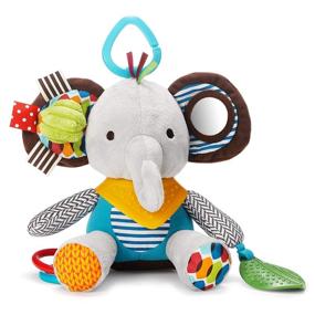 img 4 attached to 🐘 Skip Hop Bandana Buddies: Elephant Baby Toy with Teething, Rattle & Multiple Textures