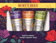 🎁 набор подарочный burt's bees hand cream trio: наслаждайтесь кремами для рук с маслом ши и ароматами лаванды и меда, апельсина и фисташки, а также розмарина и лимона логотип