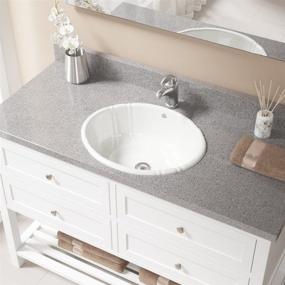 img 3 attached to 💧 O1815-Bisque Porcelain Overmount Bathroom Sink Ensemble with Chrome Pop-Up Drain