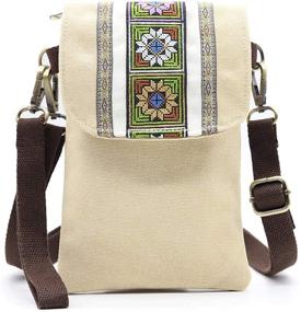 img 4 attached to 👜 Chic Vintage Embroidered ArmyGreen Crossbody Wristlet Handbags & Wallets: A Stylish Choice for Women