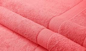 img 1 attached to 🛀 Luxurious BY LORA Bath Towel Sheets - Soft Cotton Set of 4, Absorbent and Coral