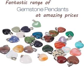 img 1 attached to 💎 PH PandaHall Heart Shape Quartz Gemstone Stone Charms Pendants: Perfect Chakra Beads for Valentine's Day, Wedding, Thanksgiving Necklace - 30pcs, 2 Sizes - Ideal for Jewelry Making