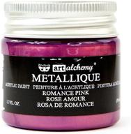 ✨ prima marketing metallique romance pink finnabair art alchemy acrylic paint - 1.7 fl. oz (single pack) logo