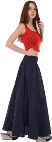 img 2 attached to 👗 Stylish Black Cotton Beach Evening Skirt - Women's Clothing Skirts Collection
