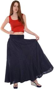 img 4 attached to 👗 Stylish Black Cotton Beach Evening Skirt - Women's Clothing Skirts Collection