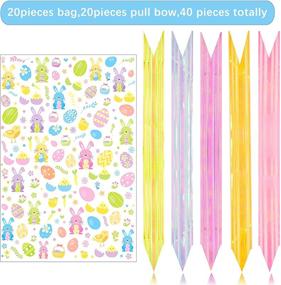 img 3 attached to Easter Gift Set: 40pcs Cellophane Bags with Pull Bow - Perfect for presents and wine bottles!