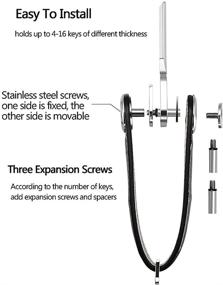 img 3 attached to Maximize Organization with YSALUTRA Stainless Extendable Keychain Organizer