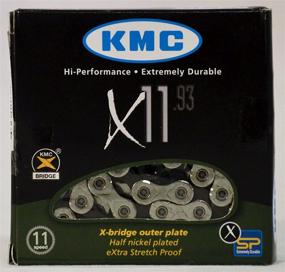 img 3 attached to KMC X11 11-Speed Chain: Silver/Black, 118 Links – Optimal Performance for Smooth Cycling