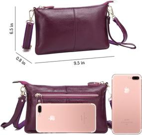 img 1 attached to ASDSSRY Genuine Wristlet Crossbody Shoulder Women's Handbags & Wallets