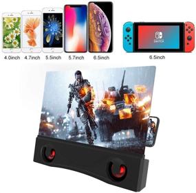 img 3 attached to 📱 YIBOS 2020 New 12'' 3D Phone Screen Magnifier with Bluetooth Speaker - Enhance Your Smartphone Viewing Experience!