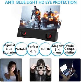 img 2 attached to 📱 YIBOS 2020 Новый 12'' 3D увеличитель экрана для телефона с Bluetooth-динамиком - улучшите свой опыт просмотра на смартфоне!