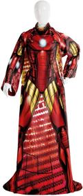 img 1 attached to 🔥 Premium Marvel Iron Man Comfy Throw Blanket with Sleeves for Adults - 48 x 71 Inches