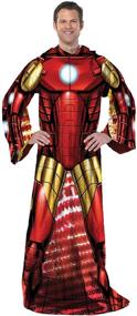 img 4 attached to 🔥 Premium Marvel Iron Man Comfy Throw Blanket with Sleeves for Adults - 48 x 71 Inches