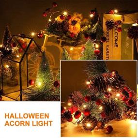 img 2 attached to 🎄 Captivating Christmas Lights Garland with Fairy Lights, Pine Cone Berries - Perfect Indoor and Outdoor Holiday Decor - Battery Powered