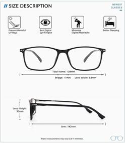 img 1 attached to 👓 Stylish Gaoye Blue Light Blocking Glasses for Women and Men – Gaming, Computer Eyewear with UV Protection, Nerd Square Frames