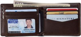 img 3 attached to Efficient Organizers for Men: Alpine Swiss Commuter Hampton Collection Wallets, Card Cases & Money Accessories