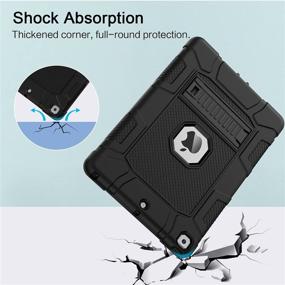 img 1 attached to ⚫️ Azzsy Case for iPad 9th Gen / iPad 8th Gen / iPad 7th Gen (10.2 Inch), Slim Heavy-Duty Shockproof Rugged Protective Case for iPad 10.2 Inch, Black – 2021/2020/2019 Model