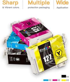 img 3 attached to E-Z Ink (TM) Remanufactured Ink Cartridge Replacement for Epson 127 T127 - Compatible with NX530, 625, WF-3520, WF-3530, WF-3540, WF-7010, WF-7510, 7520, 545, 645 - 10 Pack (4 Large Black, 2 Cyan, 2 Magenta, 2 Yellow)