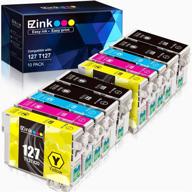 e-z ink (tm) remanufactured ink cartridge replacement for epson 127 t127 - compatible with nx530, 625, wf-3520, wf-3530, wf-3540, wf-7010, wf-7510, 7520, 545, 645 - 10 pack (4 large black, 2 cyan, 2 magenta, 2 yellow) logo