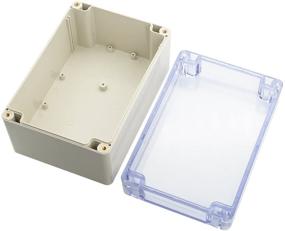 img 1 attached to LeMotech ABS Plastic Junction Box - Dustproof Waterproof IP65 Electrical Enclosure Box - Universal Project Enclosure Grey with PC Transparent Clear Cover - 6.3 x 4.3 x 3.5 inch (160 x 110 x 90 mm)