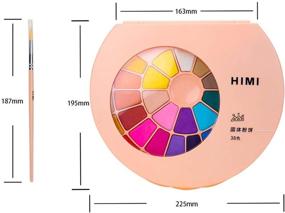 img 2 attached to 🎨 Набор твердых акварельных красок HIMI Solid для художников - 38 разнообразных профессиональных акварелей в компактном наборе с пластиковым ящиком - идеально для художников, любителей рисования и детей - дизайн улитки-ракушки