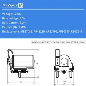 img 3 attached to 🔌 MaySpare Fuel Shut Off Solenoid 26214: Compatible with John Deere RE62240 RE37089 12VDC – Ideal for Stanadyne Injection Pump Roosa Master Systems 6.2 6.9 7.3 5.7 6.5