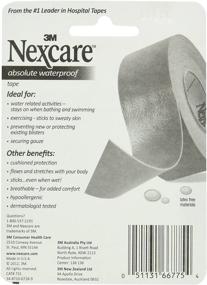 img 1 attached to 🌟 Nexcare Absolute Waterproof First Aid Tape: #1 in U.S. Hospital Tapes - Sports-Proof Protection, Water/Dirt/Germ Barrier!