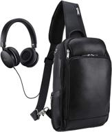 🎒 large black texbo crossbody shoulder daypacks for enhanced seo logo